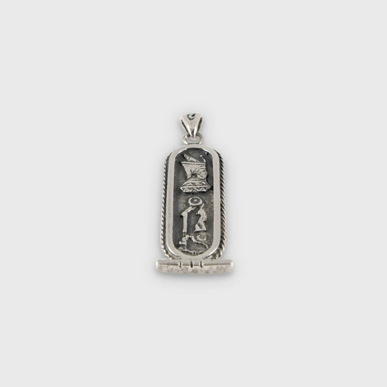 Pendentif cartouche égyptienne argent massif | EMPREINTES Paris