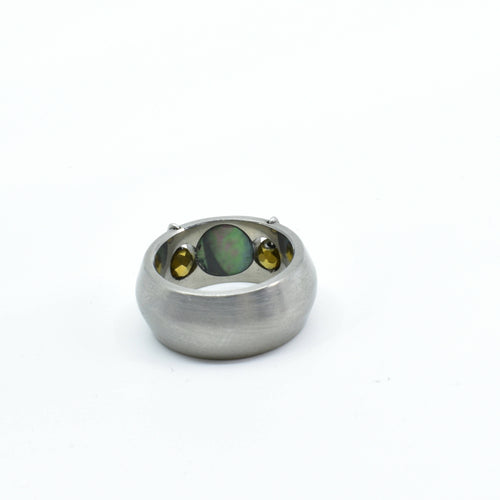 Bague titane et inser en Abalone | EMPREINTES Paris - EMPREINTES Paris