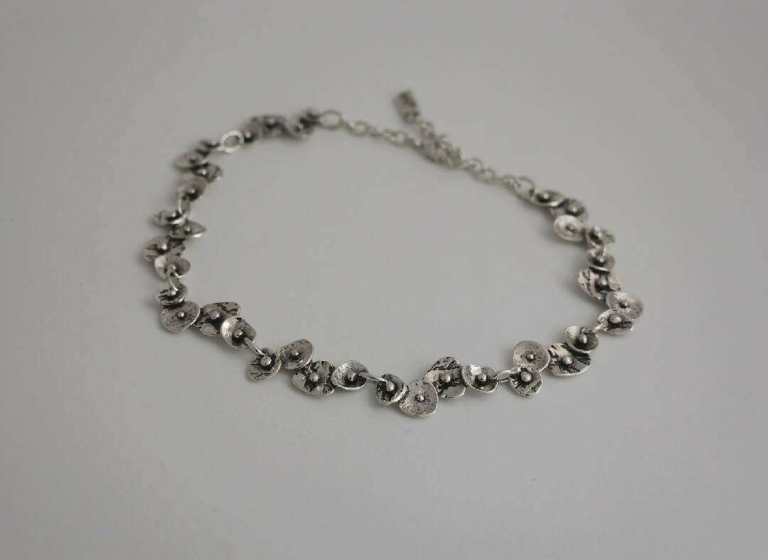 Collier réglable en étain argenté 5 | EMPREINTES Paris