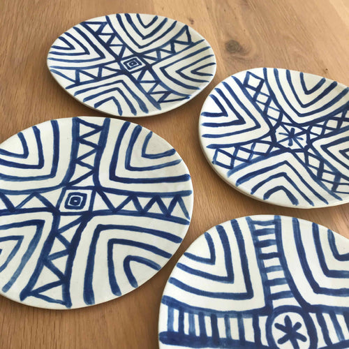 Set de 4 assiettes à dessert Ethnik | EMPREINTES Paris - EMPREINTES Paris