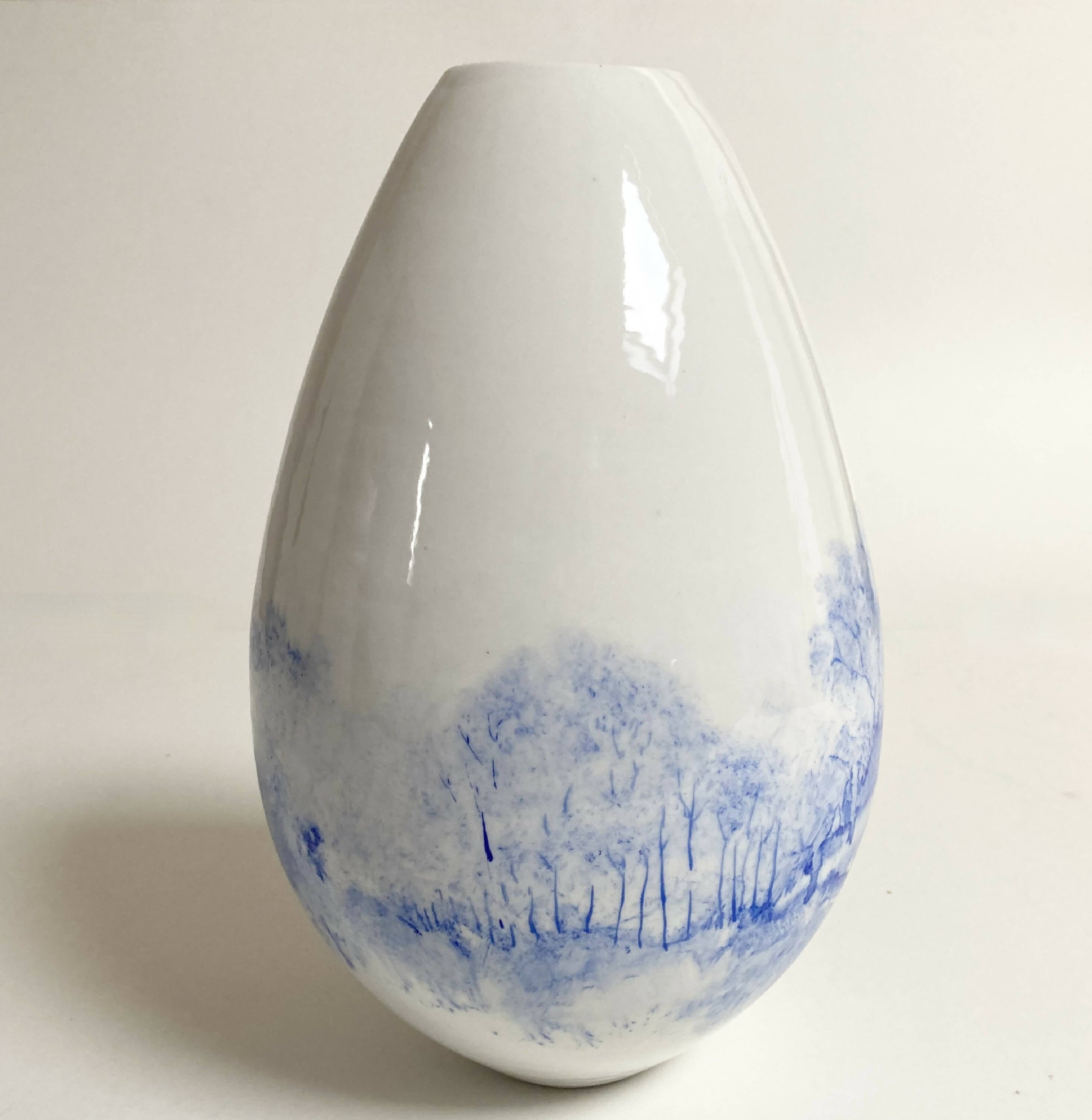 Vase Paysage arboré bleu 3 | EMPREINTES Paris
