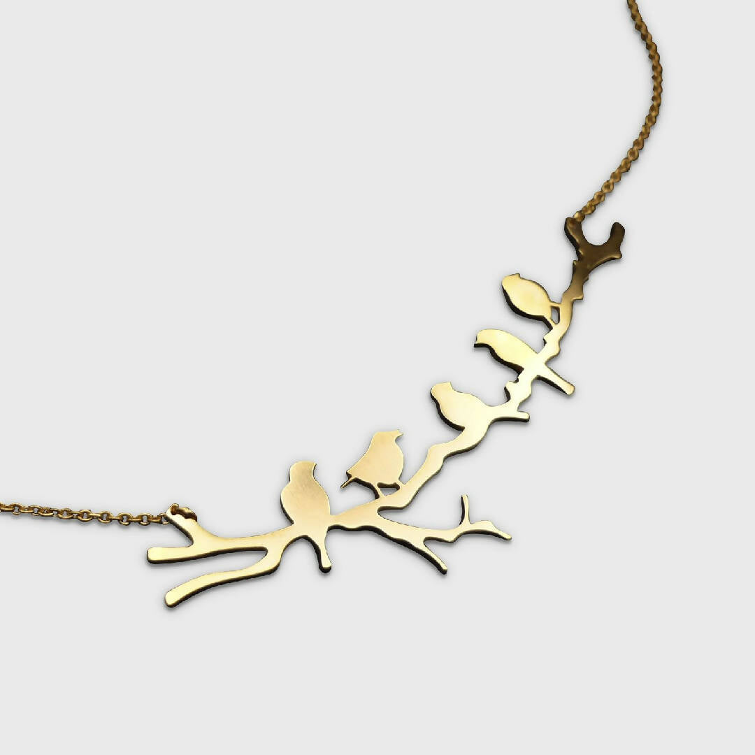 Collier oiseaux doré petit modèle | EMPREINTES Paris