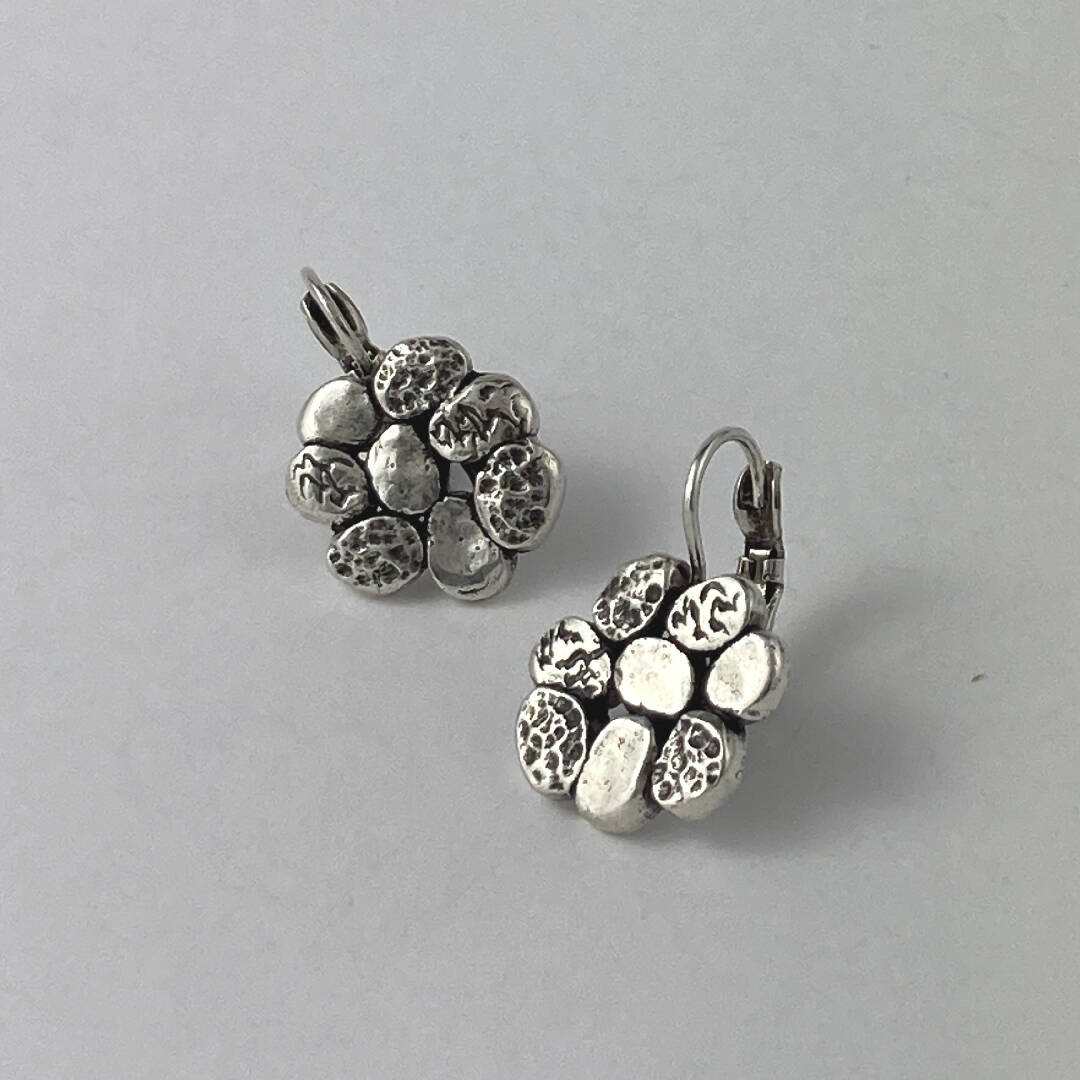 Boucles d’oreilles en étain Argenté 10 | EMPREINTES Paris