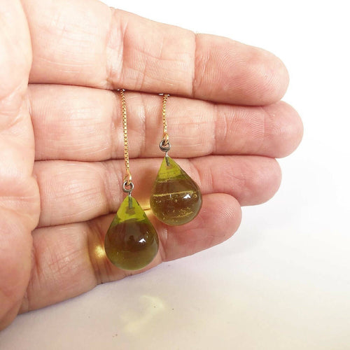 Boucles d'oreilles perles de pluie vert chartreuse | EMPREINTES Paris - EMPREINTES Paris
