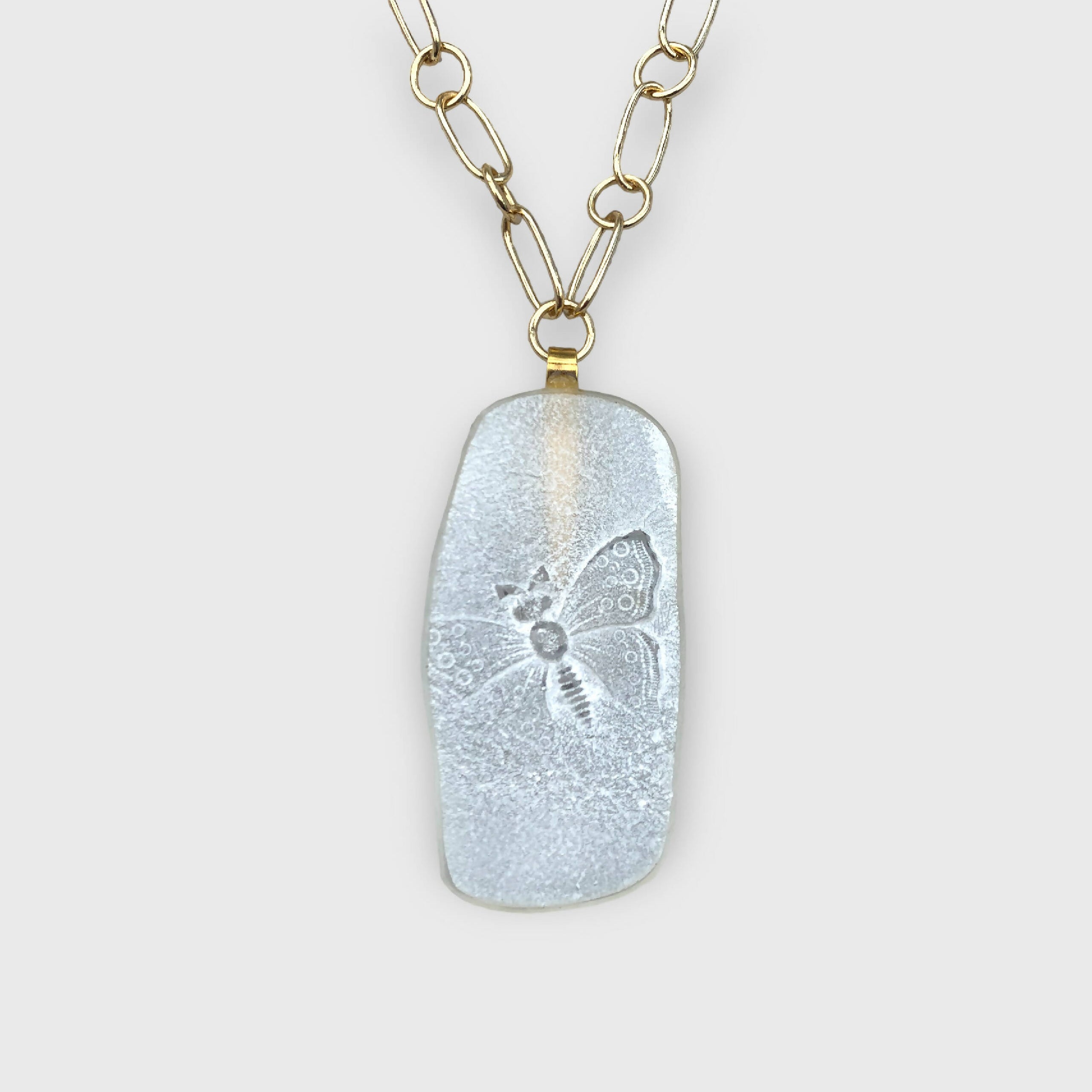 Collier sautoir long blanc romantique papillon cristal | EMPREINTES Paris | EMPREINTES Paris