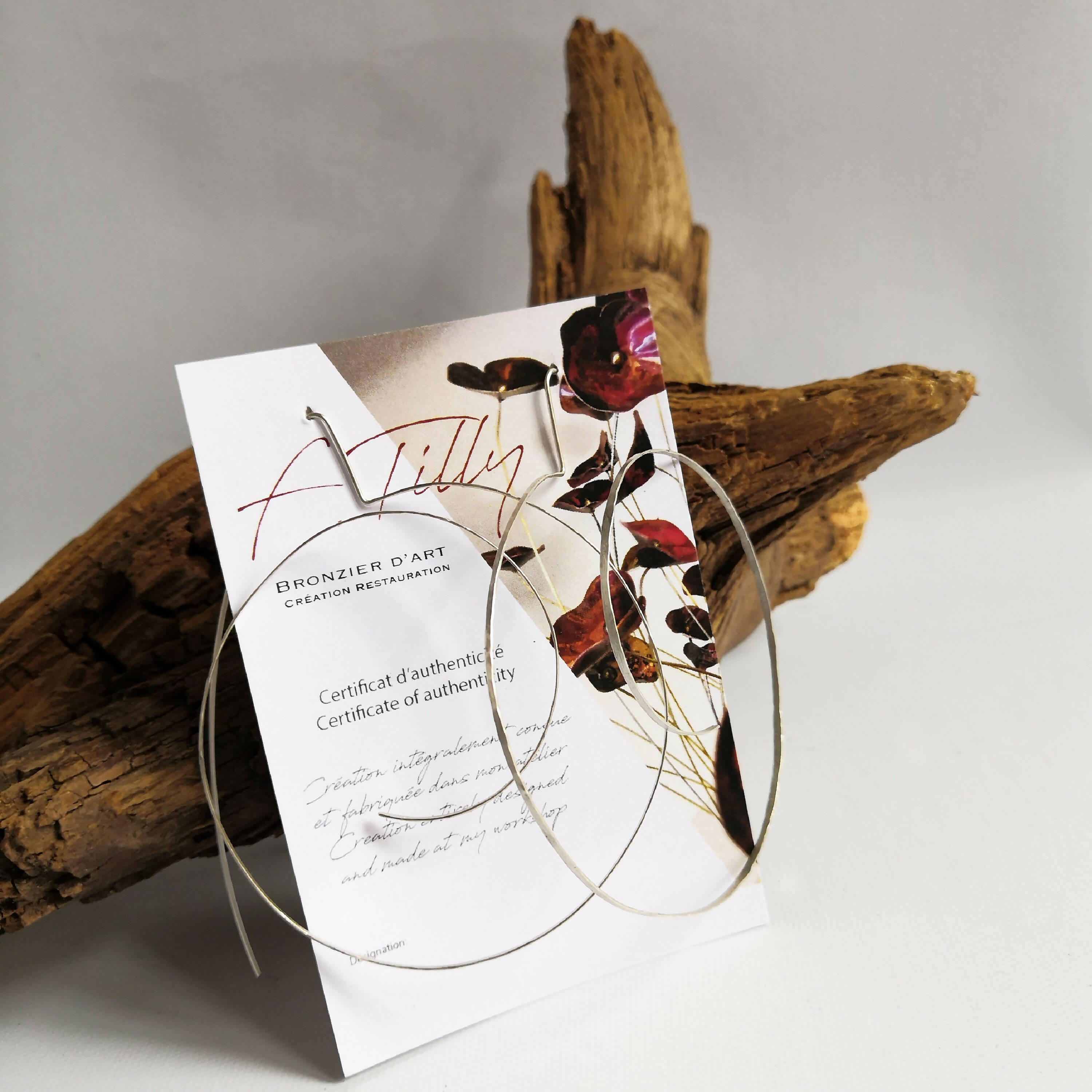 Créoles sur le fil Argent | EMPREINTES Paris