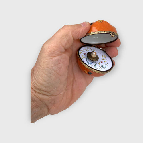 Pomme à musique orange et oiseau romantique brun | EMPREINTES Paris - EMPREINTES Paris