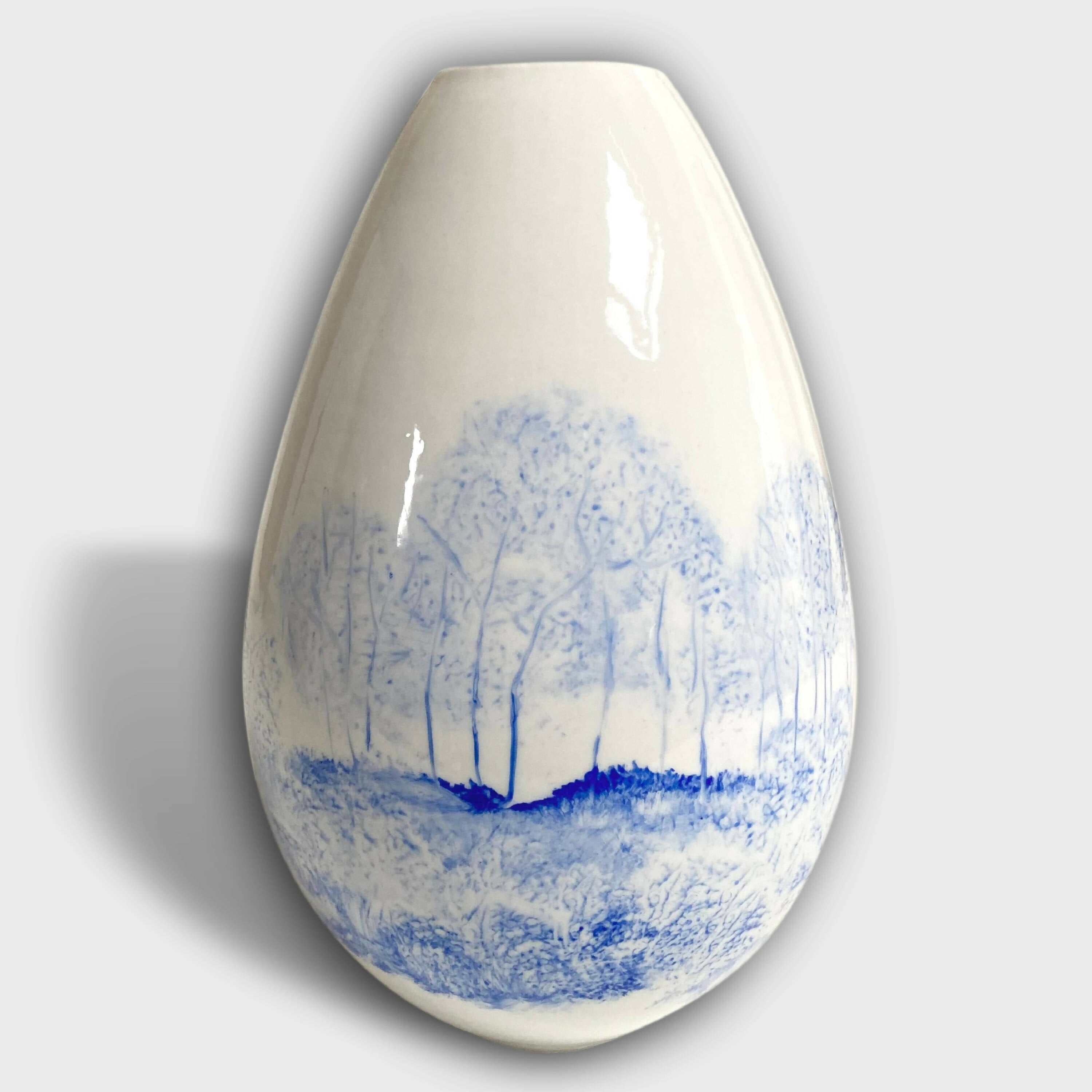 Vase Paysage arboré bleu 2 | EMPREINTES Paris