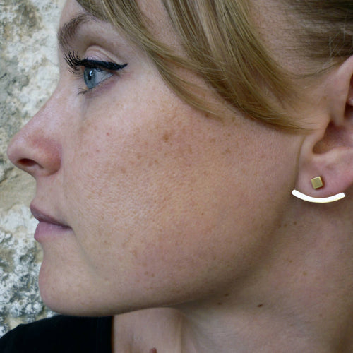 Boucles d'oreilles Up&Down dorées | EMPREINTES Paris - EMPREINTES Paris