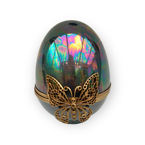 Coffret oeuf musical - cadeau unique patiné argenté | EMPREINTES Paris - EMPREINTES Paris