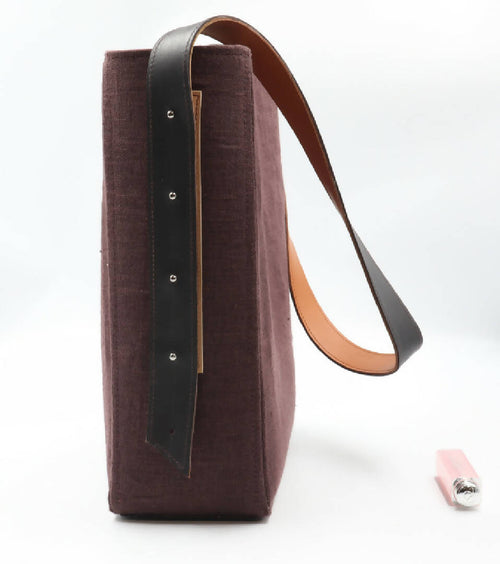 Sac Bandoulière Aubergine | EMPREINTES Paris - EMPREINTES Paris