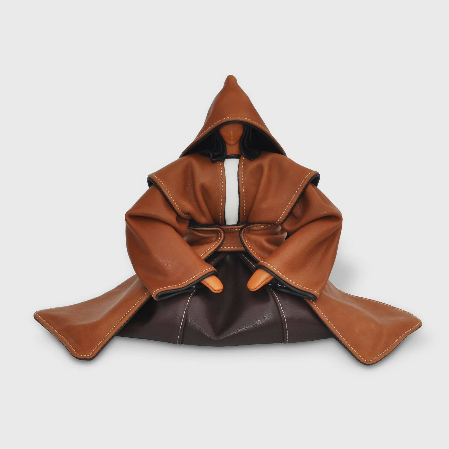 Sculpture Samouraï à genoux marron | EMPREINTES Paris