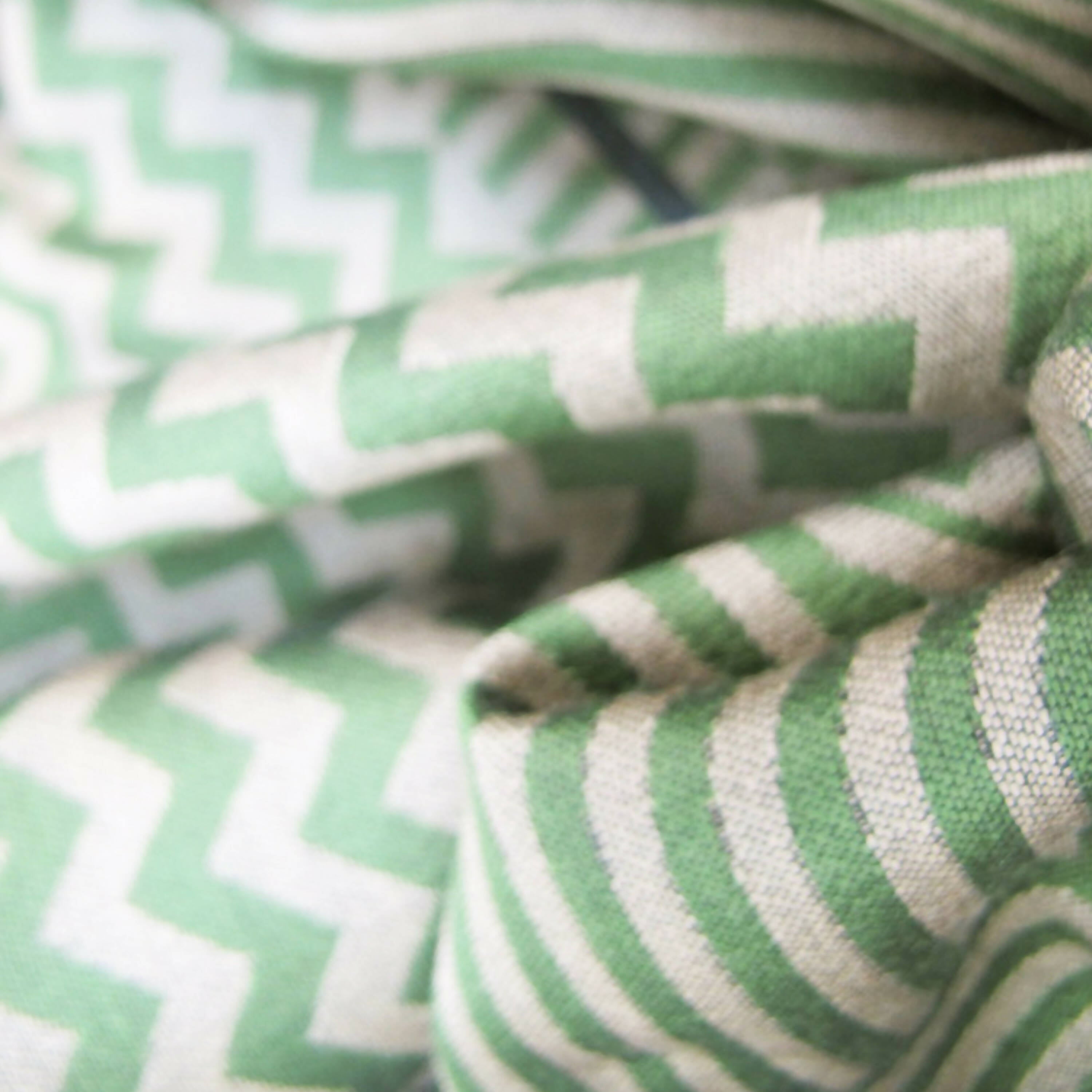 Écharpe maxi Laine Soie Vert Camel CINÉTIQUE | EMPREINTES Paris