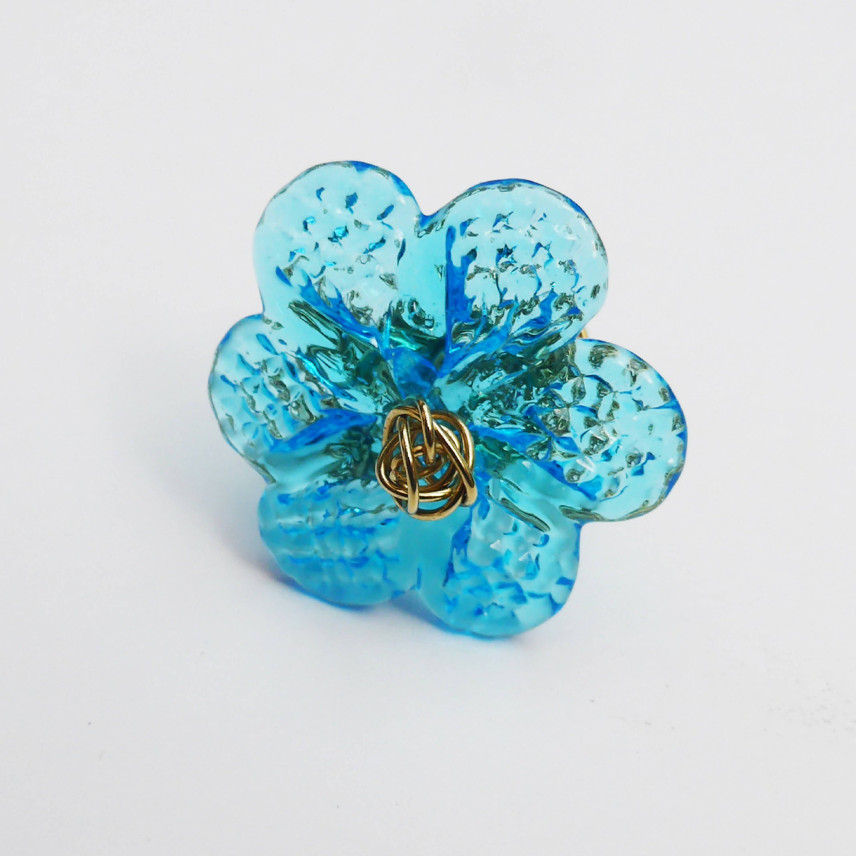Bague fleur Bleu TREILLE | EMPREINTES Paris