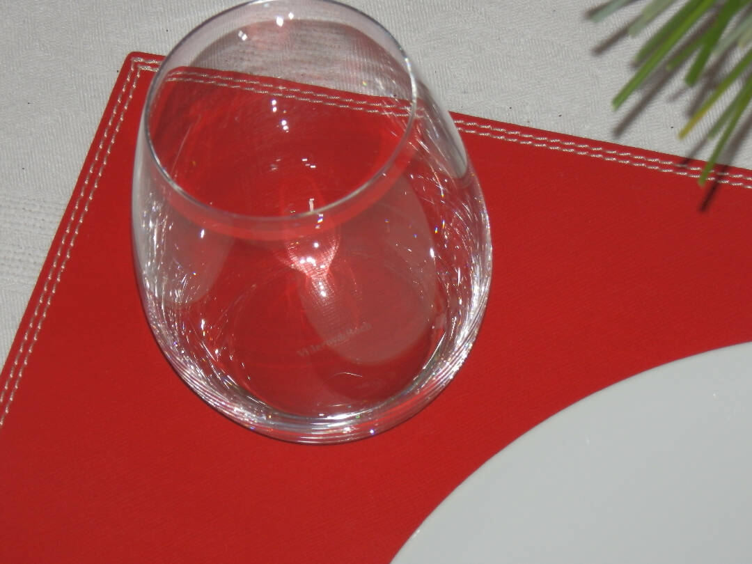 Set de table Gassin en cuir Carmin | EMPREINTES Paris