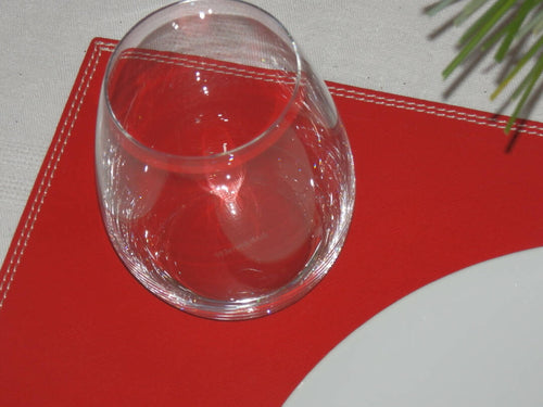 Set de table Gassin en cuir Carmin | EMPREINTES Paris - EMPREINTES Paris