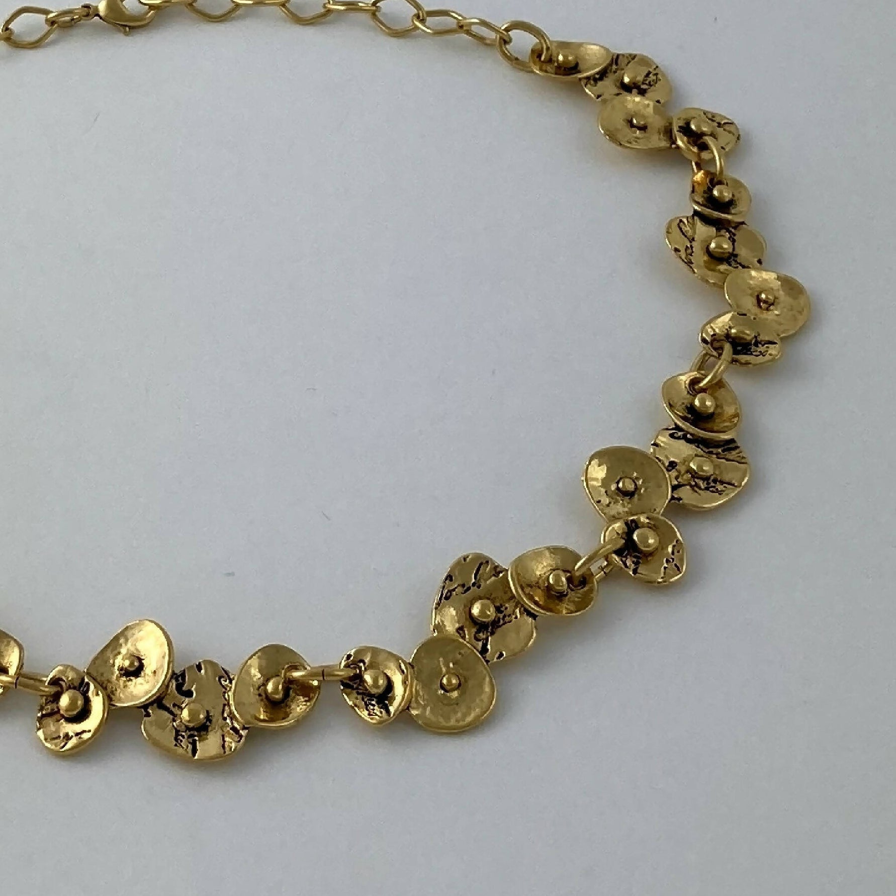 Collier réglable en étain Doré 1 | EMPREINTES Paris