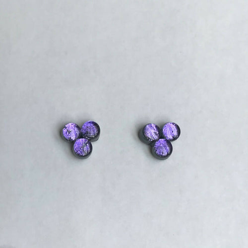 Boucles d'oreilles TRINE violet | EMPREINTES Paris - EMPREINTES Paris
