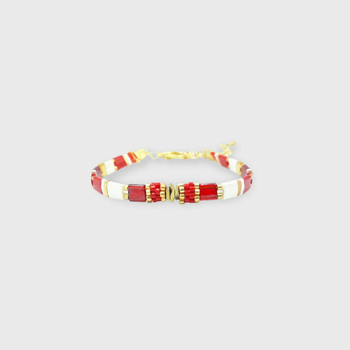 Bracelet collection Sunny Fun rouge et or | EMPREINTES Paris - EMPREINTES Paris