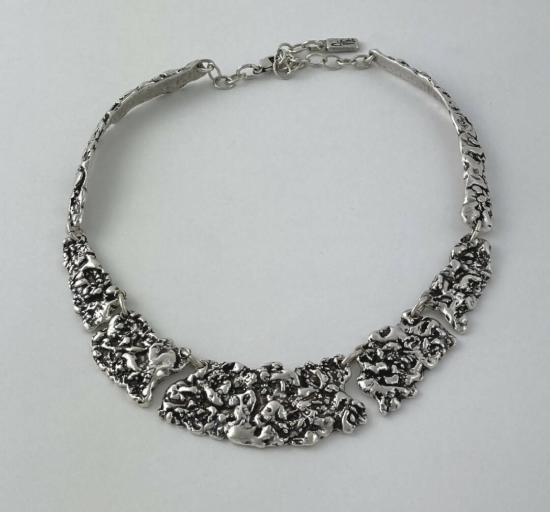 Collier réglable en étain argenté 8 | EMPREINTES Paris