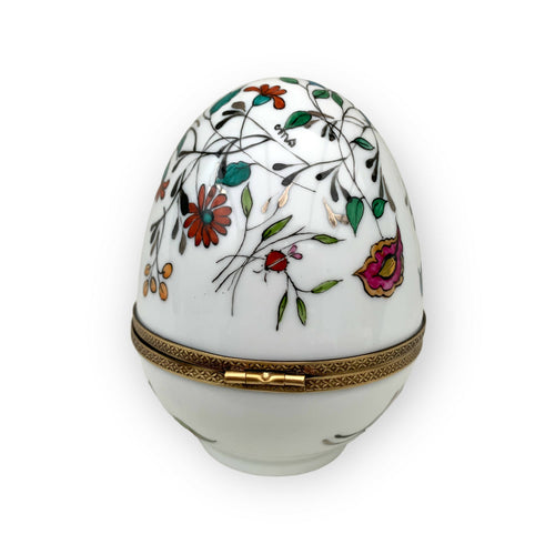 Oeuf musical blanc decor papillon | EMPREINTES Paris - EMPREINTES Paris