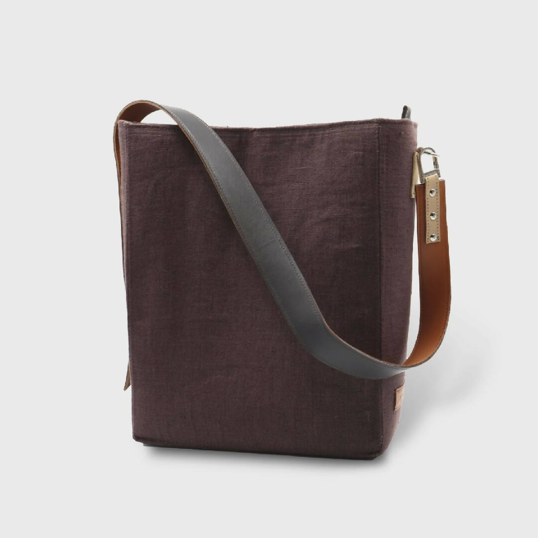 Sac Bandoulière Aubergine | EMPREINTES Paris