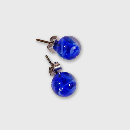 Boucles d'oreilles clous bleu | EMPREINTES Paris - EMPREINTES Paris