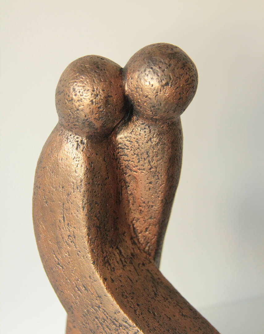 Sculpture couple en argile L