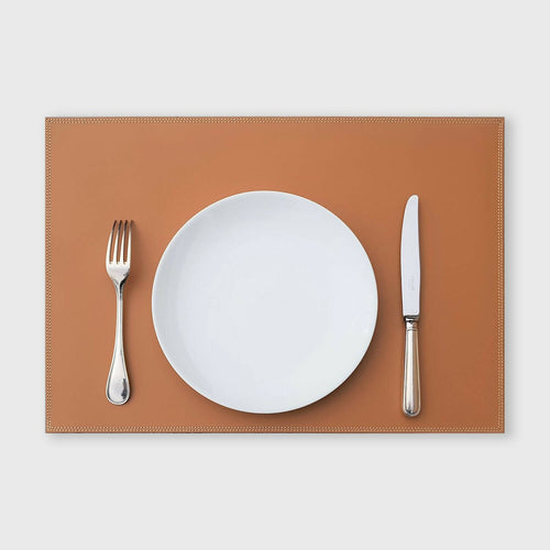 Set de table Gassin en cuir Camel | EMPREINTES Paris - EMPREINTES Paris