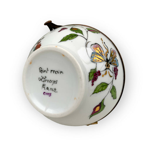 Oeuf musical blanc decor papillon | EMPREINTES Paris - EMPREINTES Paris