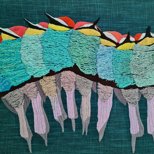 Tableau brodé Les curieux | EMPREINTES Paris - EMPREINTES Paris