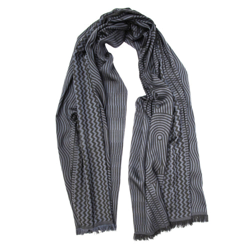 Écharpe maxi Laine Soie Gris Chocolat CINÉTIQUE | EMPREINTES Paris - EMPREINTES Paris