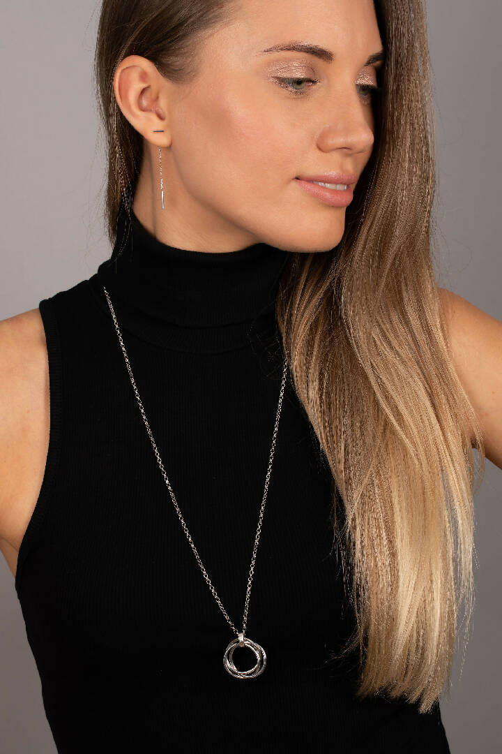 Sautoir Anneaux de Borromée lisses | EMPREINTES Paris