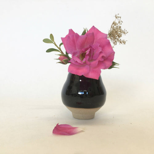 Petit Vase Noir-Oribe n°3 en grès | EMPREINTES Paris - EMPREINTES Paris
