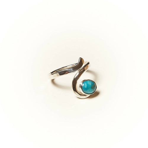 Bague PERCE NEIGE en argent avec une turquoise. | EMPREINTES Paris - EMPREINTES Paris
