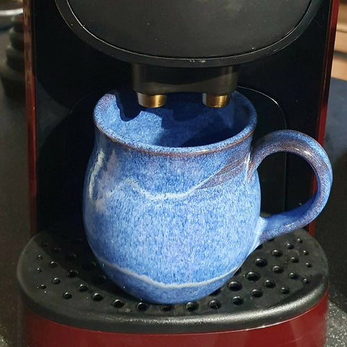 Mug rond en grès avec email bleu | EMPREINTES Paris - EMPREINTES Paris