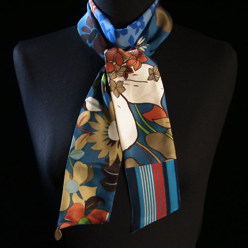 Bandeau soie, blue dream | EMPREINTES Paris - EMPREINTES Paris