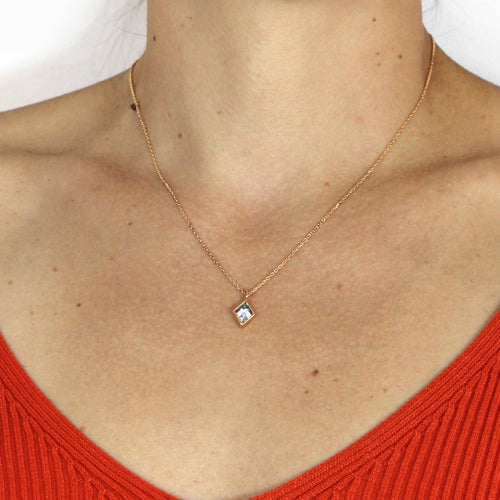 Collier losange aigue marine | EMPREINTES Paris - EMPREINTES Paris