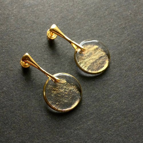 Boucles d'oreilles PLEINE LUNE clair et or | EMPREINTES Paris - EMPREINTES Paris