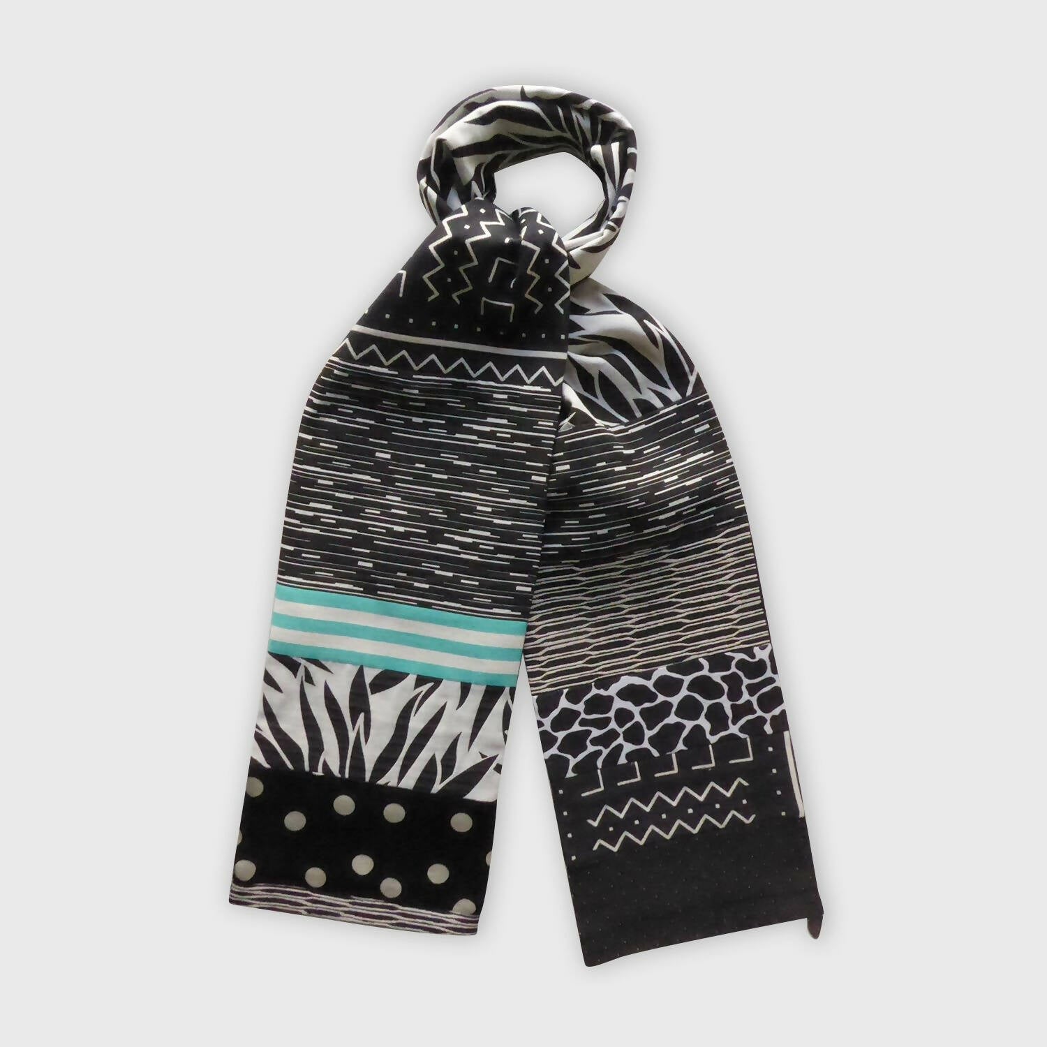 Écharpe graphique-Turquoise | EMPREINTES Paris