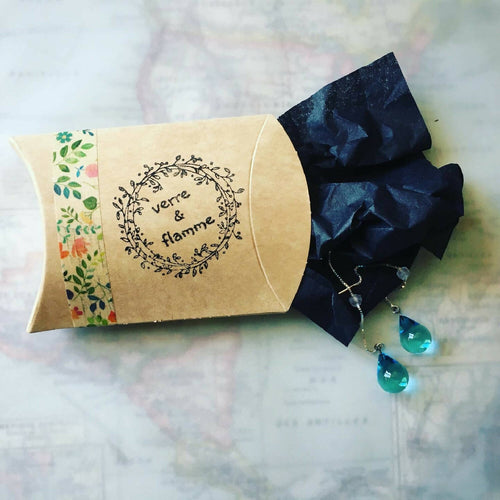 Boucles d'oreilles perles de pluie vert emeraude | EMPREINTES Paris - EMPREINTES Paris