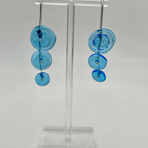 Boucles d'oreilles ricochets bleu transparent | EMPREINTES Paris - EMPREINTES Paris