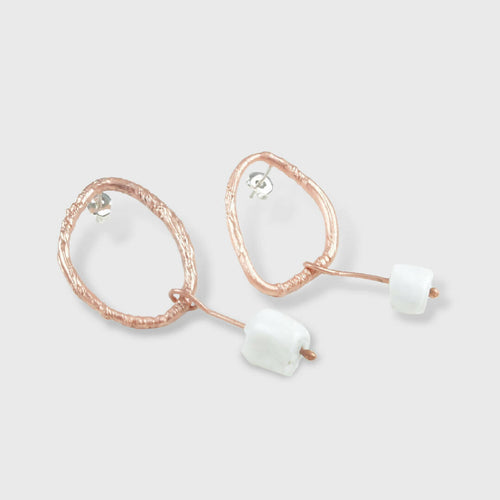 Boucles d'oreilles porcelaine cuivre Oh | EMPREINTES Paris - EMPREINTES Paris