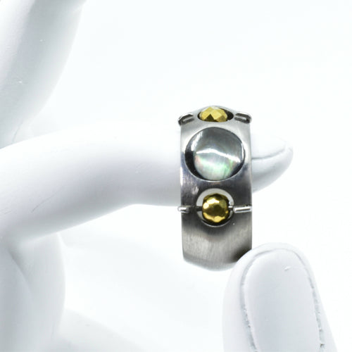 Bague titane et inser en Abalone | EMPREINTES Paris - EMPREINTES Paris