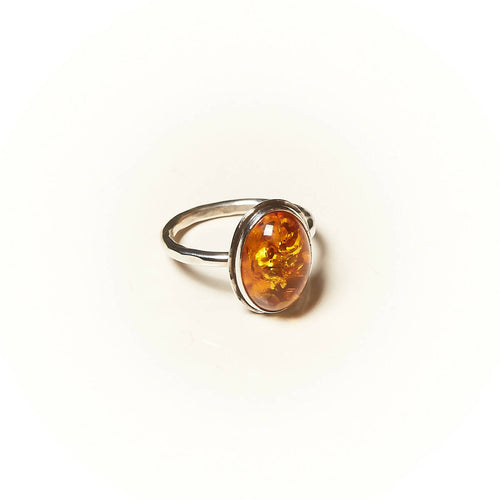 Bague GLAIA en argent avec une ambre. | EMPREINTES Paris - EMPREINTES Paris