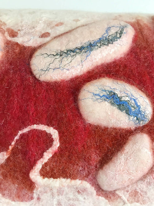 Coussin collection Ecumes rouge | EMPREINTES Paris - EMPREINTES Paris