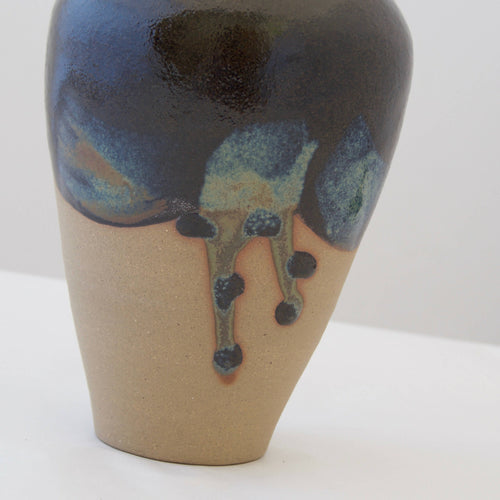 Vase Kokeshi Chocolat et Petits Pois en grès | EMPREINTES Paris - EMPREINTES Paris