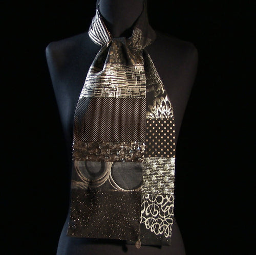 Écharpe bijou -Black gold | EMPREINTES Paris - EMPREINTES Paris