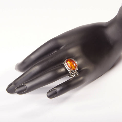 Bague VOLUPTIA en argent avec une ambre. | EMPREINTES Paris - EMPREINTES Paris