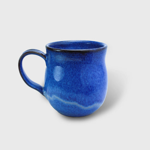 Mug rond en grès avec email bleu | EMPREINTES Paris - EMPREINTES Paris